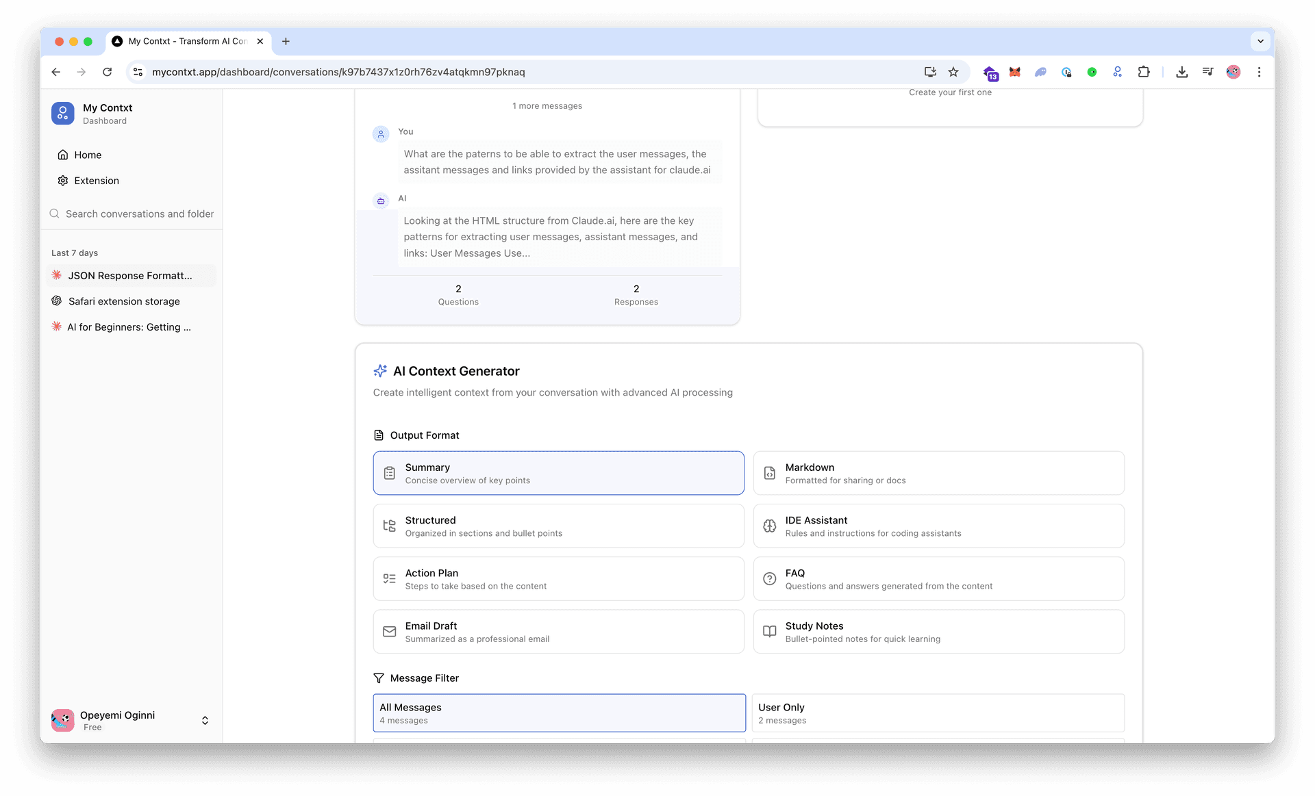My Contxt screenshot